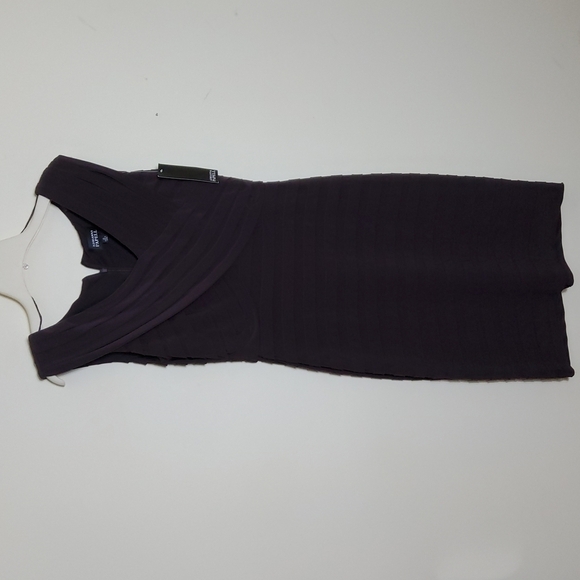 Adrianna Papell Brown Short Sleeve Dress NWT - Picture 3 of 5